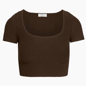 Aritzia Babaton Sculpt Knit Squareneck Top